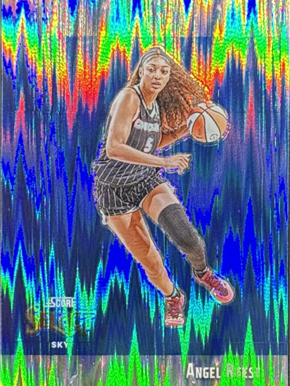 Panini Select Holographic Wave Prizm Angel Reese Basketball Trading Card